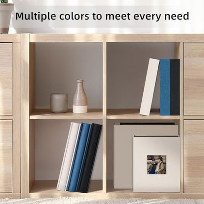 Vienrose Fabric Cover Photo Album 4x6 with Front Window, 300 Picture Pockets and 100 Message Card Slots for Wedding Baby Family, Blue - color: Blue, size: 300 Pockets