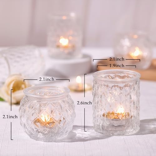 NITIME 36Pcs Votive Candle Holders, Clear Tea Light Holders for Wedding - color: Clear