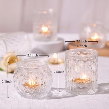 NITIME 36Pcs Votive Candle Holders, Clear Tea Light Holders for Wedding - color: Clear