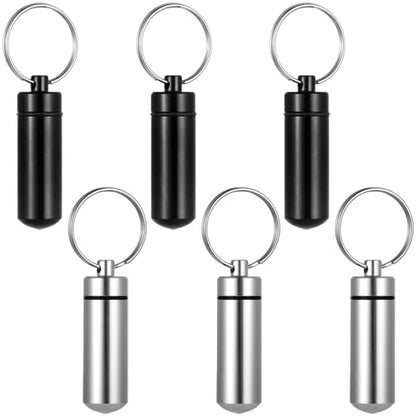 Cremation Jewelry for Ashes - 6 PCS Urn Necklaces for Ashes,Cylinder Vial Cremation Urn Key Chains Necklace Keepsake Ashes