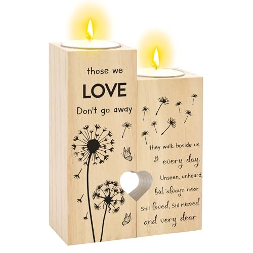 Sympathy Gifts for Loss of Loved One - Sympathy Candle Holder Candlestick Memorial Bereavement in Memory of Condolences Remembrance Gifts for Loss of Mom Dad Grandma Grandpa