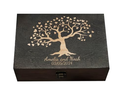 Tree of Life Personalized Name - Custom Laser Engraved Gift Box, Ideal for Memorials, Anniversaries, and Special Life Events