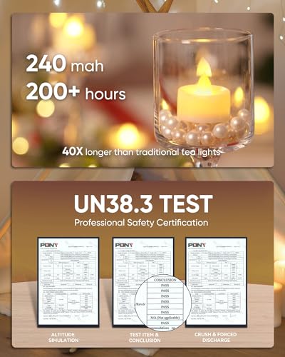 Homemory 100-Pack Flameless Tea Lights Candles Battery Operated, 200+ Hours - color: Brgiht Amber Light, White Base, size: Pack of 100