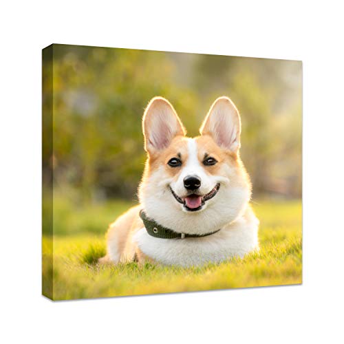 Personalized Photo to Canvas Print - Canvas Prints With Your Photos on Custom Wall Art for Bedroom, Living Room, Wedding Baby Pet Family Picture Framed Wall Art (8" W x 8" H) - size: 8"L x 8"W