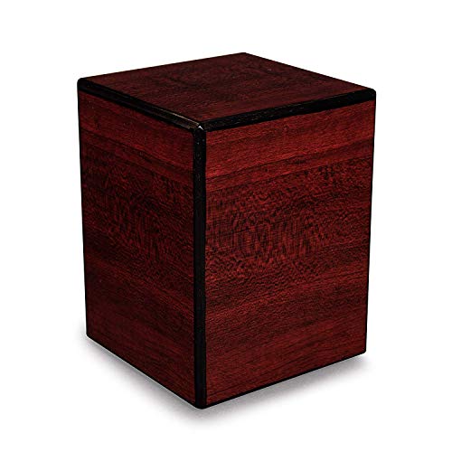 Unforgettable Urns - Society Collection - Keepsake Cremation Urn - Memorial Box for Ashes - Small (up to 46 lbs) - Cherry Finish - color: Cherry, size: Small Urn (46 cu. in)