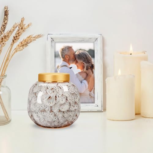 Dletay Small Urns for Human Ashes Keepsake Ceramic Mini Cremation Urns for Human Ashes Memorial Small Urn for Ashes Funeral Keepsake White Urn