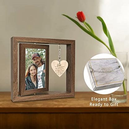EYITUPC Rotating Dad Memorial Wood Frame Loss of Father Sympathy Gift - color: Dad