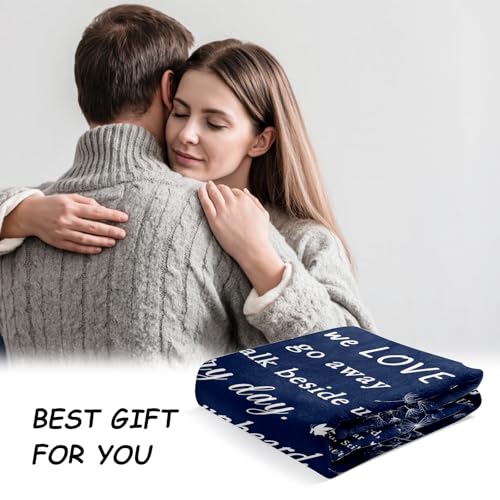 Memorial Sympathy Gifts for Loss of Loved One - Hugs from Heaven Flannel Blanket, in Memory of Loved One Gifts, Condolence Bereavement Remembrance Gifts for Loss of Mom Dad Grandma Grandpa 60''x50'' - size: 60"L x 50"W