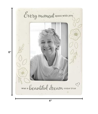 Precious Moments 191487 Every Moment Spent with You was A Beautiful Dream Come True Memorial Keepsake Ceramic 4x6 Photo Frame