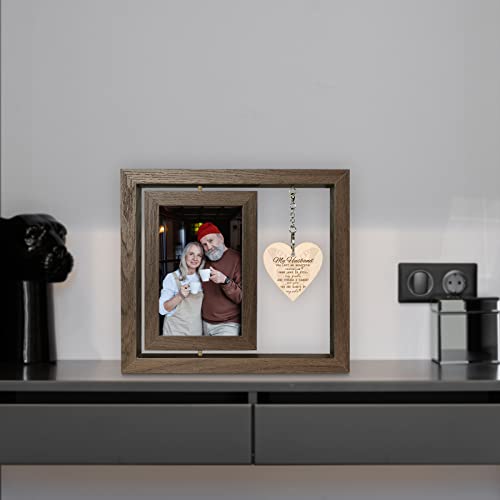 EYITUPC Rotating Husband Memorial Wood Frame Loss of Husband Sympathy Gift - color: Husband