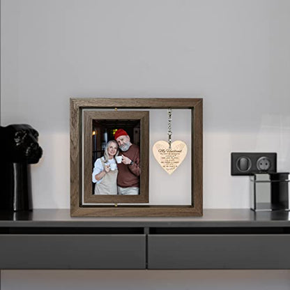 EYITUPC Rotating Husband Memorial Wood Frame Loss of Husband Sympathy Gift - color: Husband