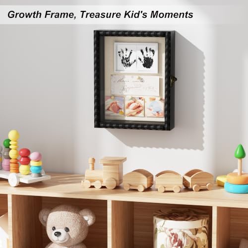 Love-KANKEI Deep Shadow Box Frame 8x10,Solid Wood Beaded Edge Frame,Black - color: Black, size: 8x10