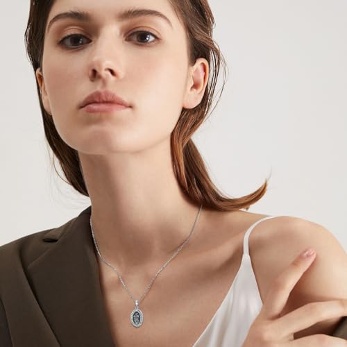 Birth Flower Photo Locket Necklace 925 Sterling Silver 12 Month Locket Necklace with Picture Birth Flower Photo Jewelry Gifts for Women Mother Mom Daughter - color: 10-October-marigold, style: 1.no custom