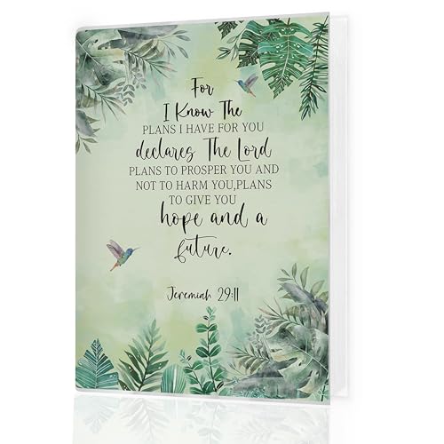 Inspirational Christian Photo Album 4x6 Hold 36 Photos, Botanical Jeremiah 29:11 Bible Scripture Small Photo Album Picture Memory Book Keepsake for Family Anniversary Travel Vacation