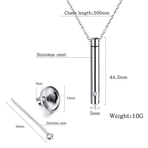 YOUFENG Urn Necklaces for Ashes Urns for Human Ashes Memorial Cremation Urn Locket Stainless Steel Keepsake Ashes Jewelry - style: Black