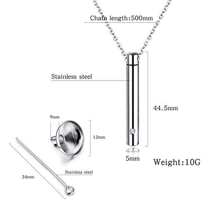 YOUFENG Urn Necklaces for Ashes Urns for Human Ashes Memorial Cremation Urn Locket Stainless Steel Keepsake Ashes Jewelry - style: Black