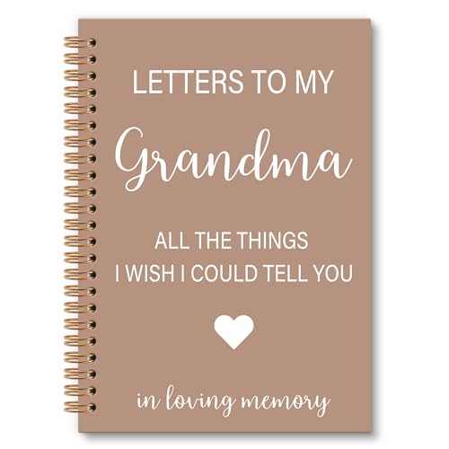 Grandma Memorial Gifts Grief Notebook Journal, In Loving Memory Sympathy Gifts, Letters to My Grandma in Heaven Journal, Condolences Sympathy Notebooks Gift for Loss of Grandmother, 6x8.2In - color: grandma memorial