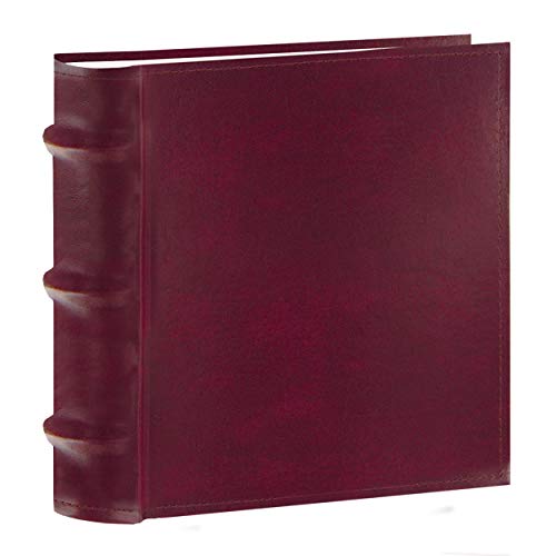 Pioneer Photo Albums 100-Pocket European Bonded Leather Photo Album for 4 by 6-Inch Prints, Burgundy - color: Burgundy, size: 4 x 6 Inch