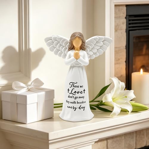Sympathy Gifts for Loss of Loved One, Remembrance Angel Figurines, Memorial Gift for Women,Sculpted Hand-Painted Figurine Memorial Gifts for Bereavement Gifts