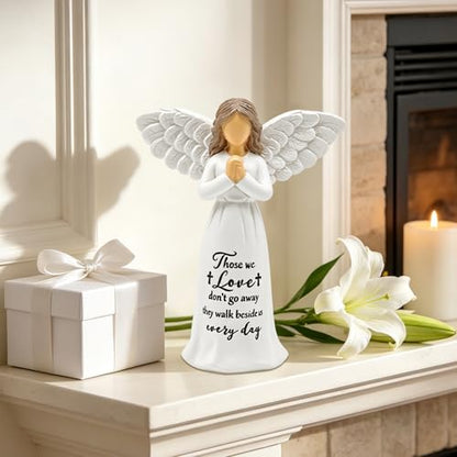 Sympathy Gifts for Loss of Loved One, Remembrance Angel Figurines, Memorial Gift for Women,Sculpted Hand-Painted Figurine Memorial Gifts for Bereavement Gifts