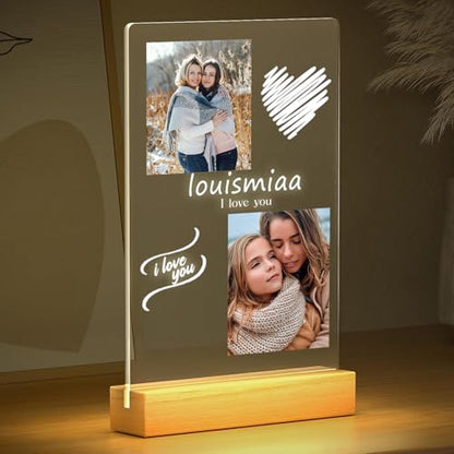 LOUISMIAA Custom Picture Frames Night Light,Personalized Photo Frame,Customized Picture Frame,Personalized Anniversary Birthday Valentine's Day Gifts for Women Men Same Day Shiping - color: Style 8