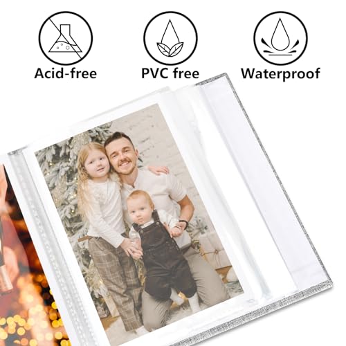 Vienrose 4x6 Small Photo Album, 2 Pack, 100 Photos, Blue - color: Blue, size: 4x6 50 Pockets