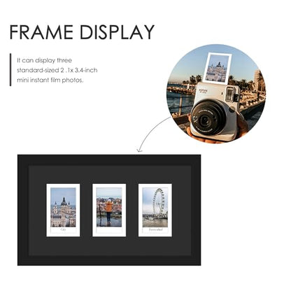 DUENPY 5.6x10 Polaroid 3 Opening Mini Frame Black - color: Black, size: 5.6x10（2x3 opening）
