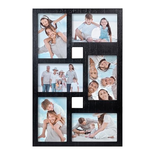 4x6 Collage Picture Frame Family Photos Display - 6 Openings Black - color: Black, size: 6 Opening