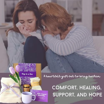 Felinlova Sympathy Gift for Loss of Loved One, Condolences Gift for Loss | Bereavement Gifts Bereavement Comfort Gifts Condolence Care Package with Shawl, Candle, Mug & Comfort Items