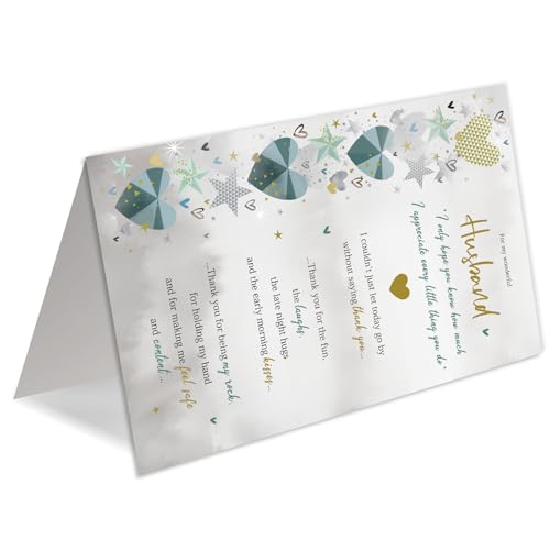 Husband Birthday Card, Happy Birthday Gift for Husband from Wife - color: QQ-67