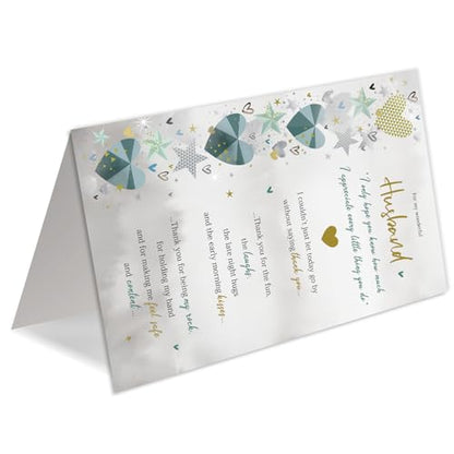 Husband Birthday Card, Happy Birthday Gift for Husband from Wife - color: QQ-67
