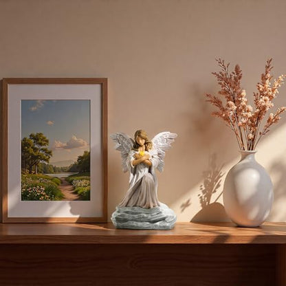 Memorial Angel Figurine Bereavement Gifts for Loss Guardian Angel Statue 6.1 Inch Sympathy Angel Figurine Grief Gifts Women Remembrance Decor Religious Home Decoration
