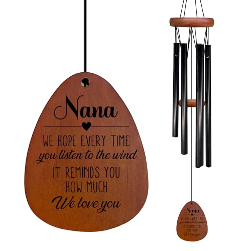 Gifts for Nana Wind Chimes, Nanas Gifts Wind Chimes for Outside, Christmas Mothers Day Birthday Gifts for Nanas Grandma from Grandkids Grandchildren, Nana We Love You Chime 26" Inch - size: nana