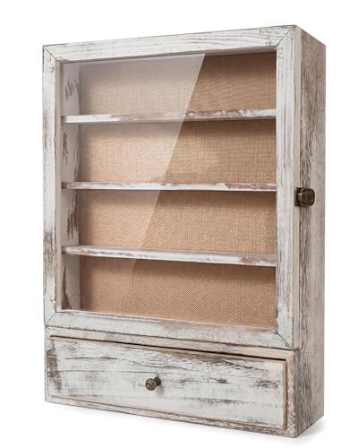 LITAITAI16x20 Large Shadow Box,3.3Inch External Depth Extra Large Shadow Box Frame with Door and Metal Lock for Keepsake Photos Tickets Flowers Bouquet Memorial,Butterfly Display Case (White)