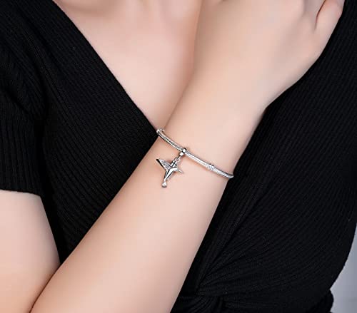 S925 Sterling Silver Urn Charm for Ashes for Women fit Pandora Bracelet and Necklace Jewelry, Memorial Keepsake Gifts Jewelry - style: hummingbird design
