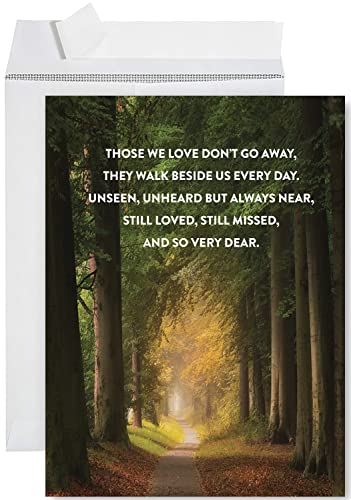 Andaz Press Jumbo Sympathy Card with Envelope, Sorry For Your Loss Card,They Walk Besides Us Every Day, Pet Loss, Condolences Card with Big Blank Space to Send to Friends, Family, 8.5" x 11", 1-Pack - color: They Walk Besides Us Every Day