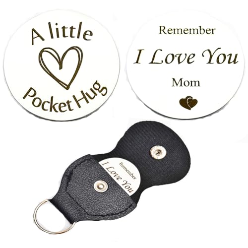 RFTWXHPN Pocket Hug Token Gift Keychain Christmas Birthday Gifts Long Distance Relationship Hug Tokens Keepsake Pocket Hugs - color: Remember I Love You Mom
