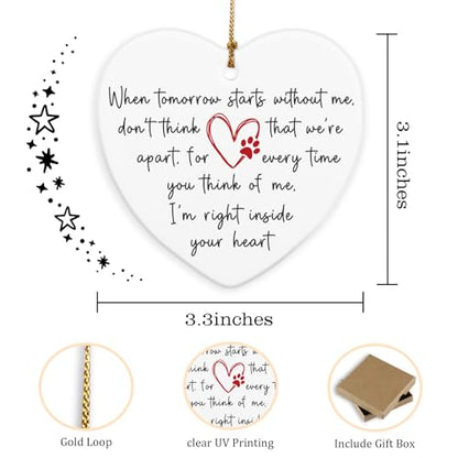 Memorial Gift for Loss of Dog Cat Pet in Memory of Dog Cat Ornament Bereavement Condolence Grieving Dog Remembrance Gifts Loss of Pet Ceramic Ornaments - style: When tomorrow starts