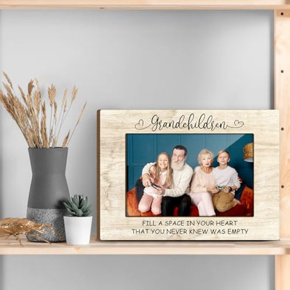 Grandchild Gifts from Grandparents Wooden Photo Display Grandkids Gifts for Grandma Pictures Frames for Desk Modern Pictures Frames Grandkids Gift for Grandma Picture Gift Picture Frame 4x6 - Jk0252 - color: XK11