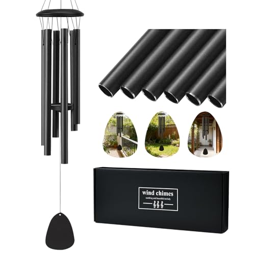 Wind Chimes for Outside,28'' Small Soothing Melodic Tones Windchimes | Wind Chimes for Outdoor, Garden, Patio Decoration, Memorial Wind Chime Perfect for Mom Women Grandma Neighbors Unisex - size: 28'' Metal Teardrop Design