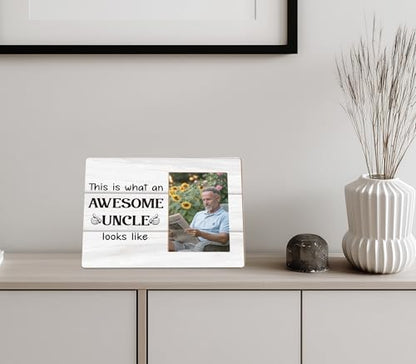 Uncle Gifts from Niece Nephew,This is What An Awesome Uncle Looks Like Picture Frame 4x6 - color: Uncle