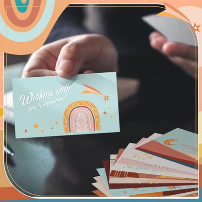 Yeaqee Employee Appreciation Cards Kudos Notes Motivational Blank,Bohemia - style: Bohemia