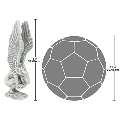 Design Toscano NG33765 Remembrance and Redemption Angel Religious Garden Statue, Medium 15 Inch, Ivory - style: MEDIUM REMEMBRANCE AND REDEMPTION