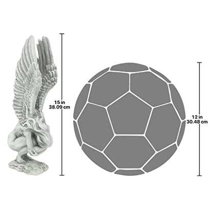 Design Toscano NG33765 Remembrance and Redemption Angel Religious Garden Statue, Medium 15 Inch, Ivory - style: MEDIUM REMEMBRANCE AND REDEMPTION