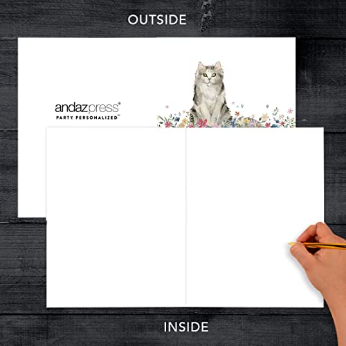 Andaz Press Jumbo Pet Sympathy Card with Envelope, Sorry For Your Loss Card, Ragamuffin Cat Loss Of Pets, Cat Grief Bereavement Card with Big Blank Space to Send to Friends, Family, 8.5" x 11", 1-Pack - color: Ragamuffin Cat