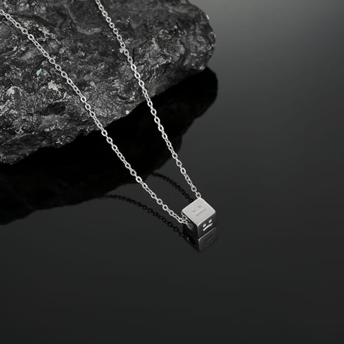 Silver/Gold Plated Angel Wing Pendant Necklace for Women Men | 18K Gold Guardian Angel Wings Feather Necklace Stainless Steel Simple Minimalist Necklaces Birthday Christmas Jewelry Gifts - color: Silver Emotion Face