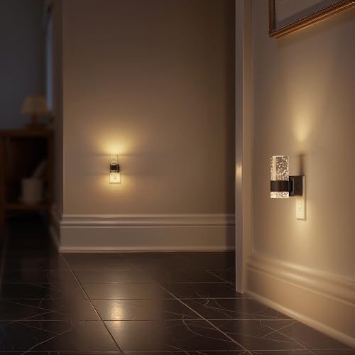 Night Light, Dimmable Night Lights Plug into Wall | LED Night Light, 0-100 LM Adjustable Brightness, 3000K Automatic Plug in Night Lights, Dusk to Dawn Sensor, Hallway Bathroom - color: White, size: 2 Pack