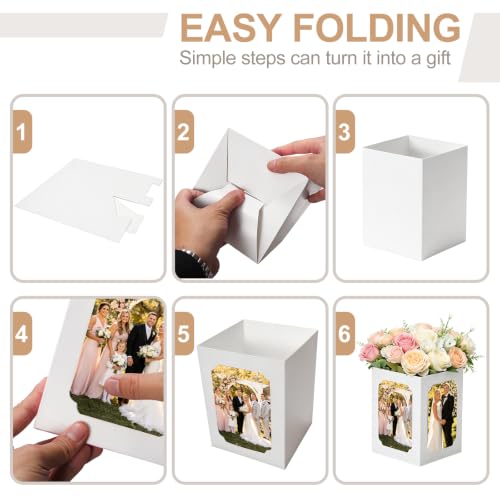 15 Pack White Photo Centerpieces for Table 4x6 5x7 Picture Display - color: White