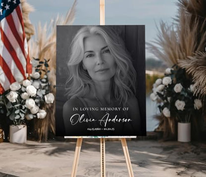 Funeral Welcome Sign, Celebration of Life Signs, Sign For Memorial #6 - color: Version #5