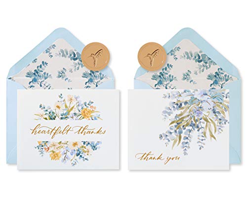 Papyrus Blank Wedding Thank You Cards with Envelopes, Eucalyptus Leaves (20-Count) - color: Eucalyptus Leaves
